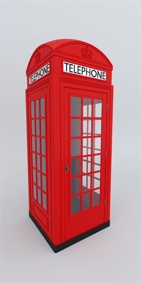 Telephone Booth Free 3d Model C4d 3ds Fbx Free3d