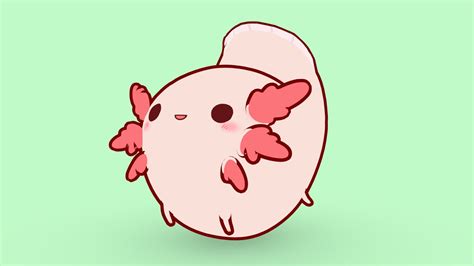 Chonky Axolotl Download Free 3d Model By Yllieebs 2f0d9f7 Sketchfab