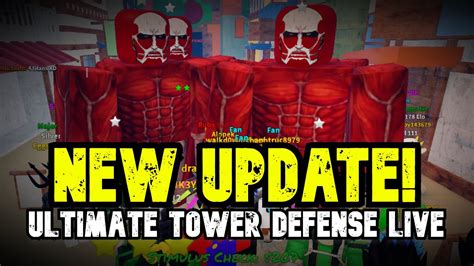 🔴 New Update Ultimate Tower Defense Roblox With Subscribers Youtube