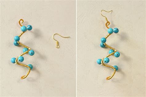 Beader Garden Diy Wire Wrapped Dangle Earrings With Turquoise Beads