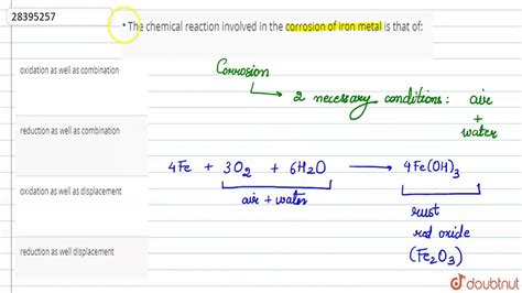 Outstanding Balanced Chemical Equation Of Rusting Iron Ap Physics C