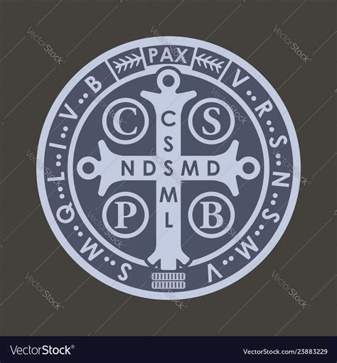 Saint Benedict Medall Royalty Free Vector Image