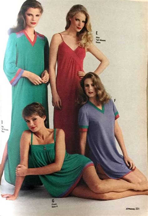 frilly nightgowns to garfield pajamas 1980s women s sleepwear catalog pages flashbak fashion