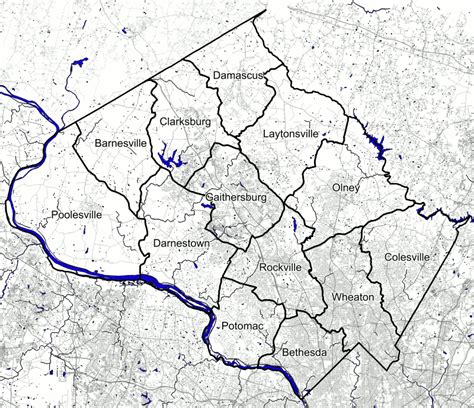 How Different Parts Of Montgomery County Used To Be Divided And Named