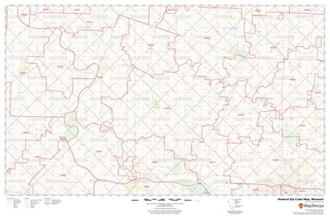 Howard Zip Code Map Missouri Howard County Zip Codes