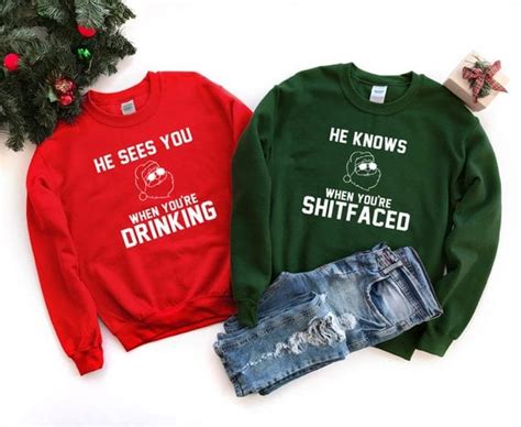 Drinking Couples Christmas Sweaters Ugly Christmas Sweaters For Couples To Buy Popsugar Love