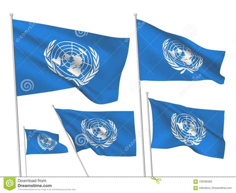 Vector Flags Of United Nations Organization Editorial Stock Photo