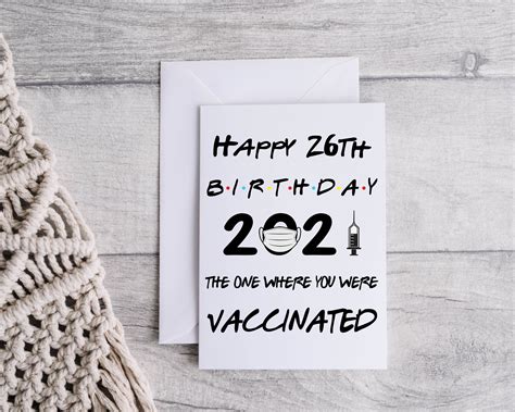 Funny 26th Birthday Card 26th Birthday T26th Birthday Etsy