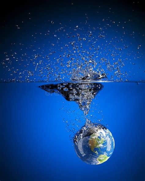 Planet Earth Splashing Into Water Stock Illustration Illustration