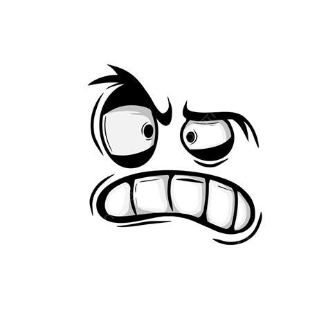 Angry Face Cartoon For Graphic Design Angry Cartoon Illustrator Png