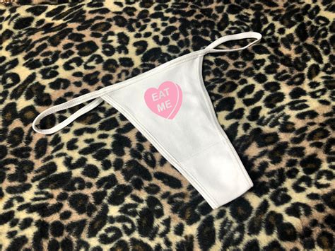 Valentines Day Panties Thong Kinky Eat Me Candy Heart Etsy