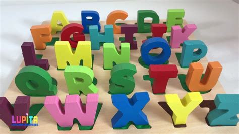 Abc Learning Alphabet Letters With Cute Wooden Puzzle Learning