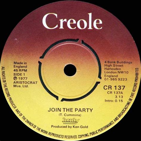 Honky Join The Party Party Time Funky Time Vinyl 7