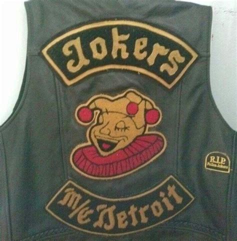 Jokers Detroit Motorcycle Club Patch Bike Jacket Biker Vest