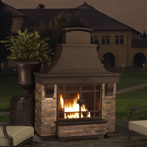 Sunjoy Steel Outdoor Fireplace Wayfair Diy Outdoor Fireplace