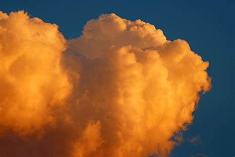 Golden Glow On Large Cloud In Sky Free Stock Photo Public Domain Pictures