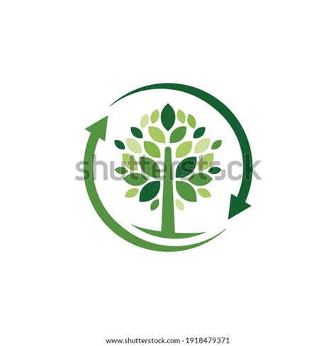 Vector Illustration Go Green Tree Stock Vector Royalty Free