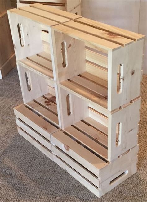 rustic wood stacking crate retail display store grocery craft booth displays craft fairs booth