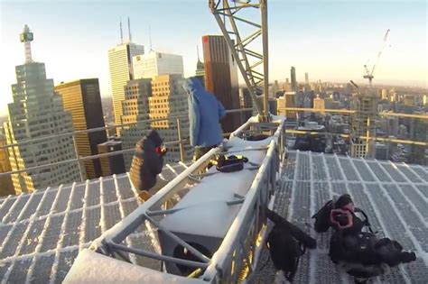 Watch Video Of Toronto Rooftoppers Climbing Snow Covered Crane