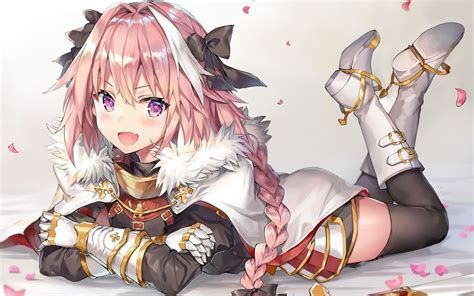 Download 1440x900 Wallpaper Astolfo Rider Of Black Fateapocrypha Anime Girl Lying