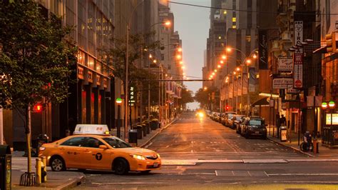 Hd Wallpaper Street New York City Cars Lights