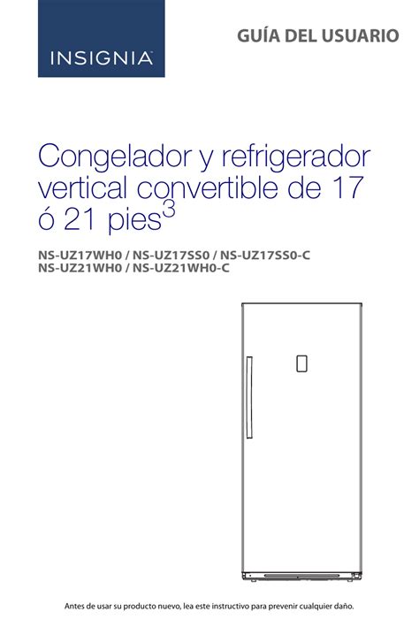 Insignia NS UZ21WH0 21 0 Cu Ft Upright Convertible Freezer