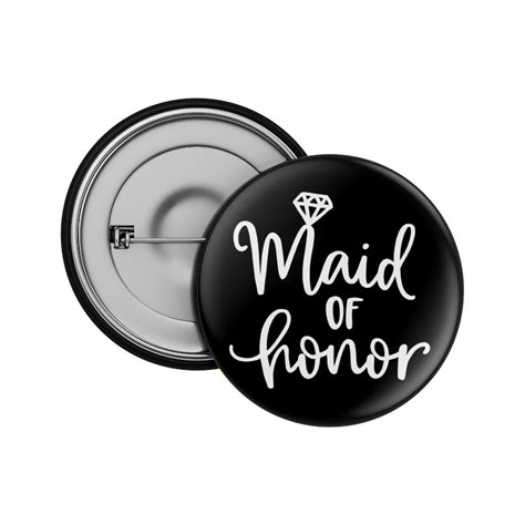 Maid Of Honor Buttons Bridal Party Buttons