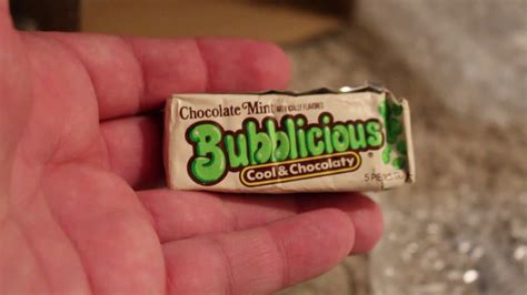 1991 Bubblicious Mint Chocolate Bubble Gum Youtube