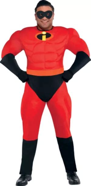Adult Mr Incredible Muscle Costume Plus Size The Incredibles Party