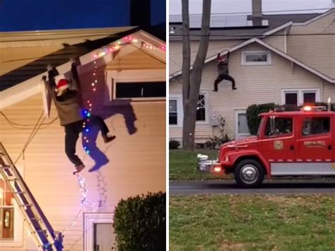 christmas decoration prank with hanging mannequin backfires neighbours call firefighters [watch