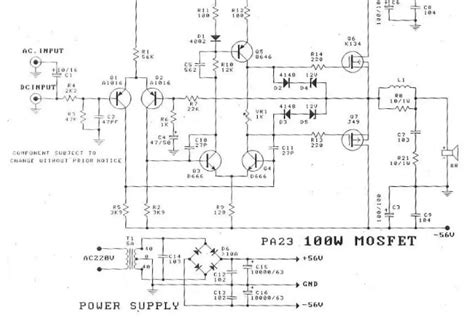 You can able to increase the audio amplifier power up to 500watts. 100W Mosfet Power Amplifier Circuit Image - Home Wiring Diagram