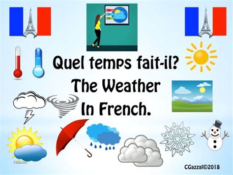 The Weather In French Quel Temps Fait Il Teaching Resources