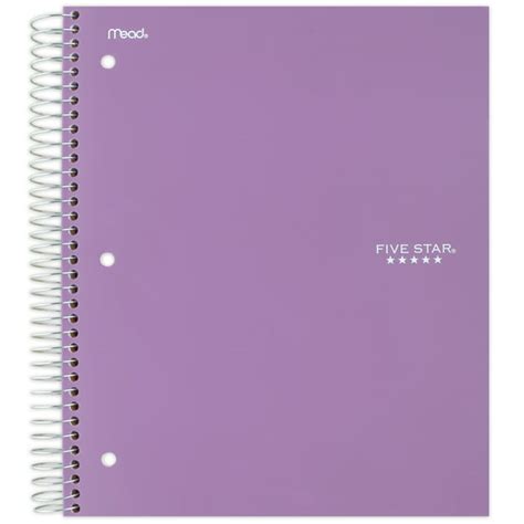 Five Star Spiral Notebook 2 Subject College Ruled Tidewater