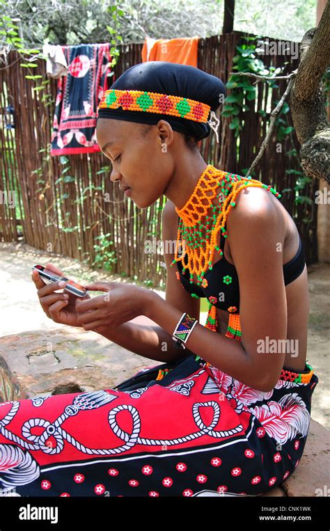 Young Zulu Woman In Lesedi African Cultural Village Broederstroom Johannesburg Gauteng