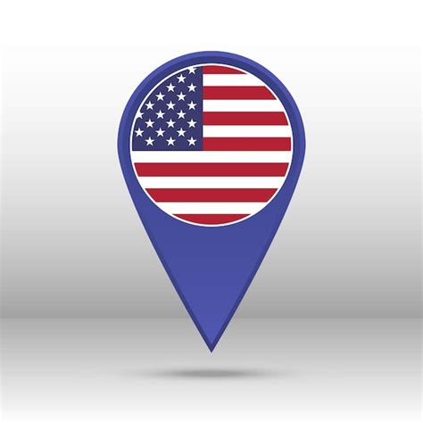 Premium Vector Map Pin United State Flag Vector
