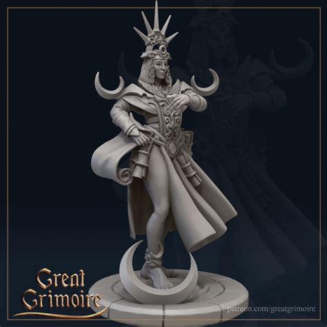 The Priestess Preprimed 3d Printed Miniature Model By Great Etsy