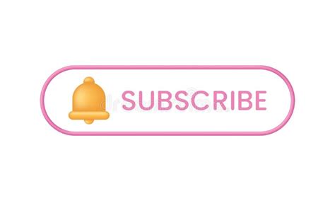 3d Subscribe Illustration Subscribe Button With Bell Icon