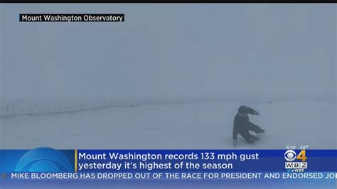 Mount Washington Has Highest Wind Gust Of Season At 133 Mph Youtube