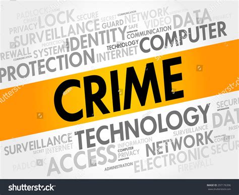 Crime Word Cloud Security Concept Stock Vector Royalty Free 297176396