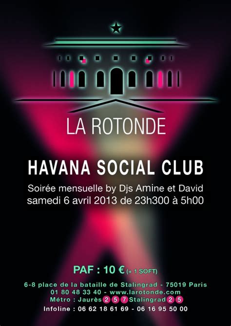 Havana Social Club Samedi 06 Avril 2013 Soirée Au Rotonde