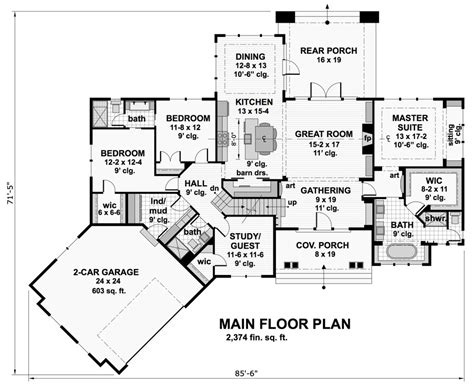 One Story Traditional House Plan