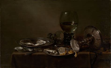 Willem Claesz Heda Still Life With Oysters A Silver Tazza And