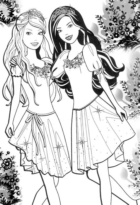 85 Barbie Coloring Pages For Girls Barbie Princess