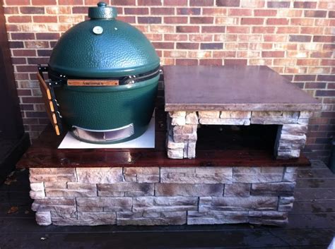 Stone And Concrete Table Big Green Egg EGGhead Forum The Ultimate Cooking Experience