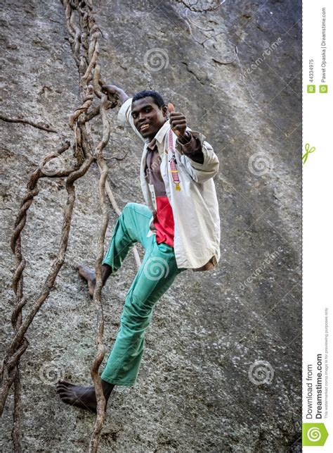 Barefoot Climber Editorial Image Image Of Challenge 44334975