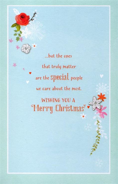 Traditional Thinking Of You At Christmas Greeting Card Lovely Verse