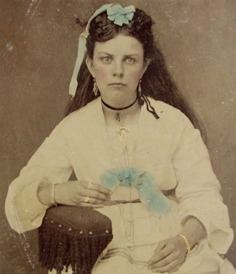 Antique Tinted Tintype Photo Portrait Of An Exceptionally Beautiful Young Woman Tintype Photos