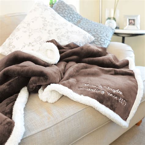 Personalised Mocha And White Super Soft Blanket By A Type Of Design 