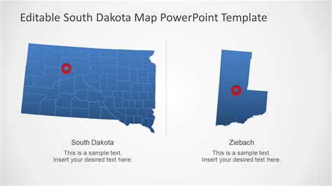 South Dakota Us State Powerpoint Map Slidemodel