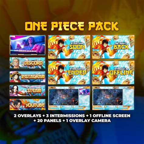 Custom Twitch Package One Piece 2 Overlays 3 Intermissions Etsy